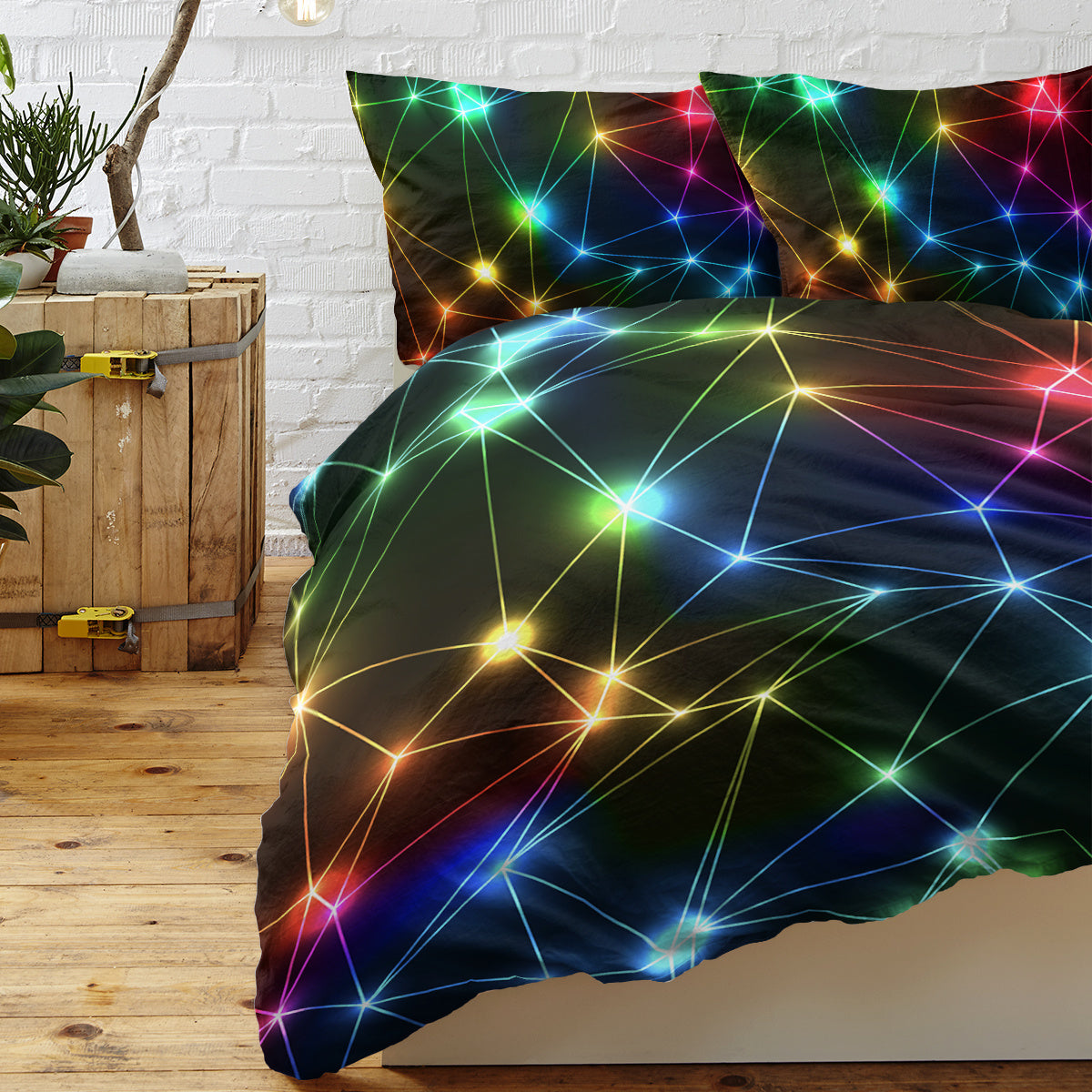 Gorgeous Starlight Duvet Cover Set Single 3pcs Colorful Microfiber Kids Bedding Set