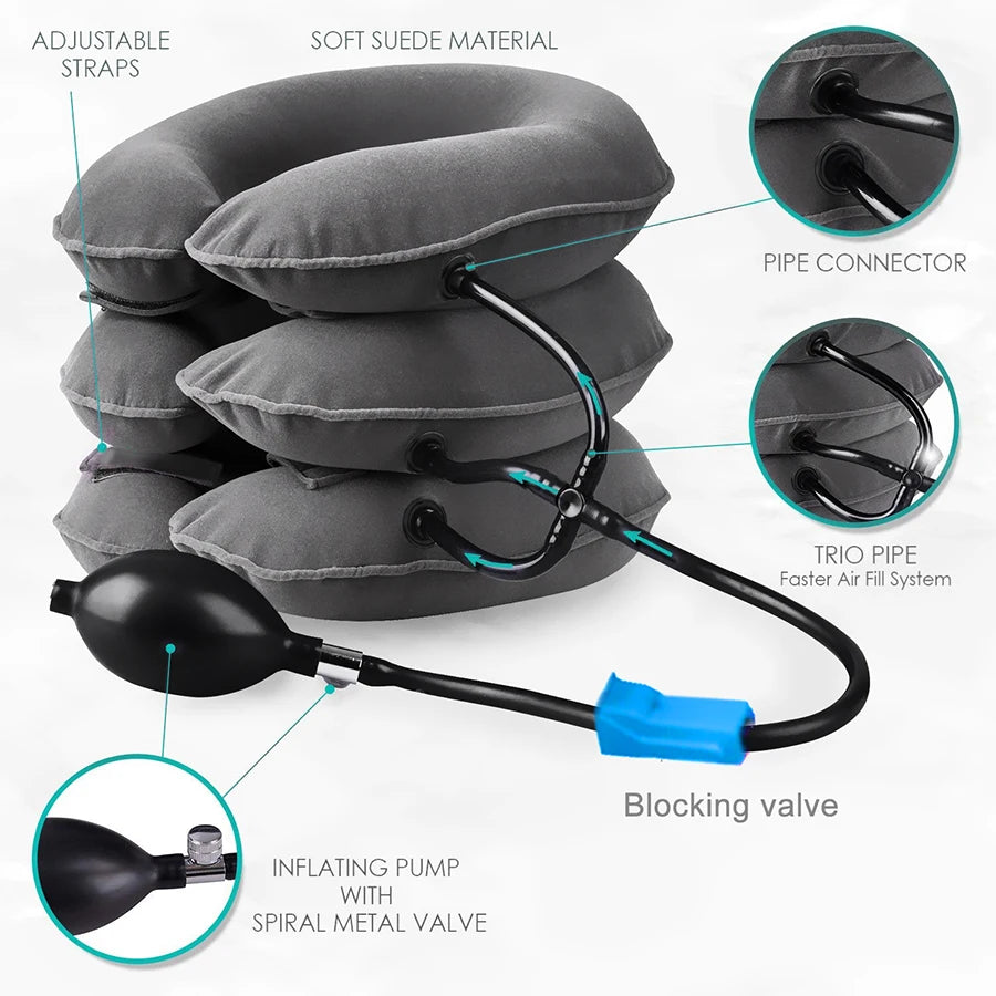 1Pcs Inflate Cervical Neck Traction Device Medical Necks Massage Support Brace Posture Corrector Pain Relief Correction Pillow