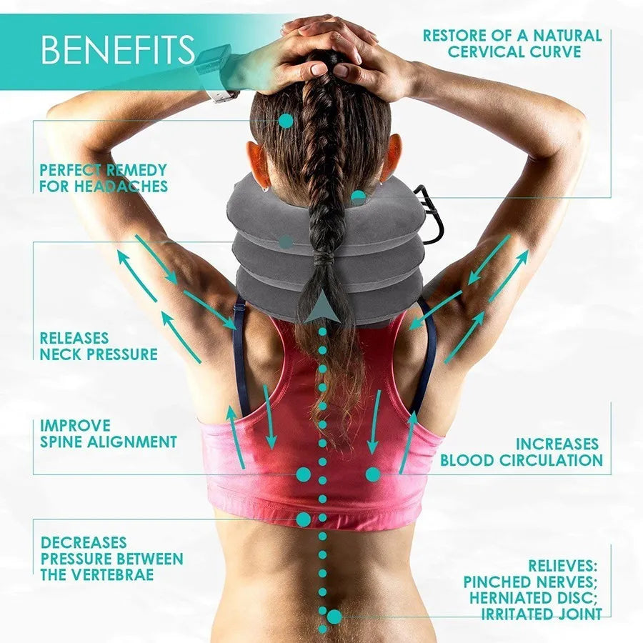 1Pcs Inflate Cervical Neck Traction Device Medical Necks Massage Support Brace Posture Corrector Pain Relief Correction Pillow