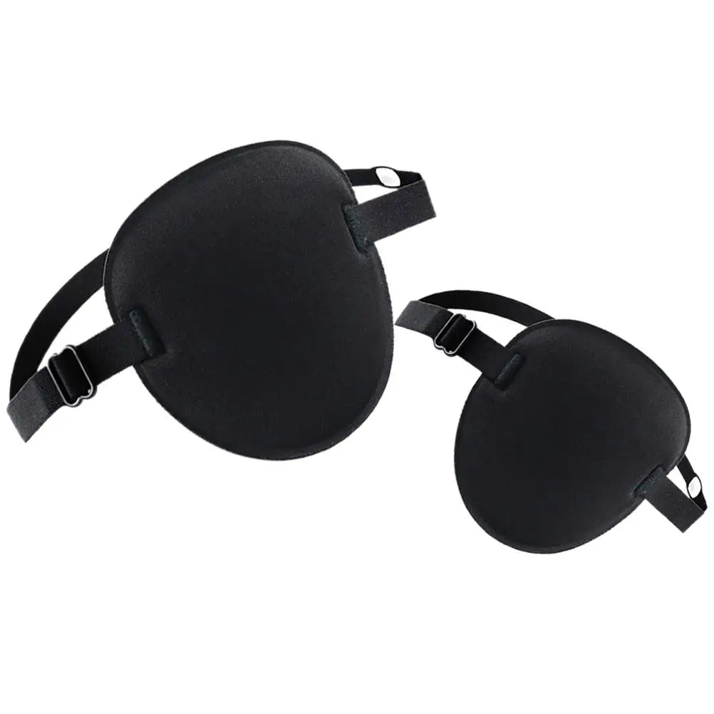 2pcs Black Adjustable Eye Patches for Adults Kids Single Medical 3D Comfortable Strabismus Amblyopia Training Eye