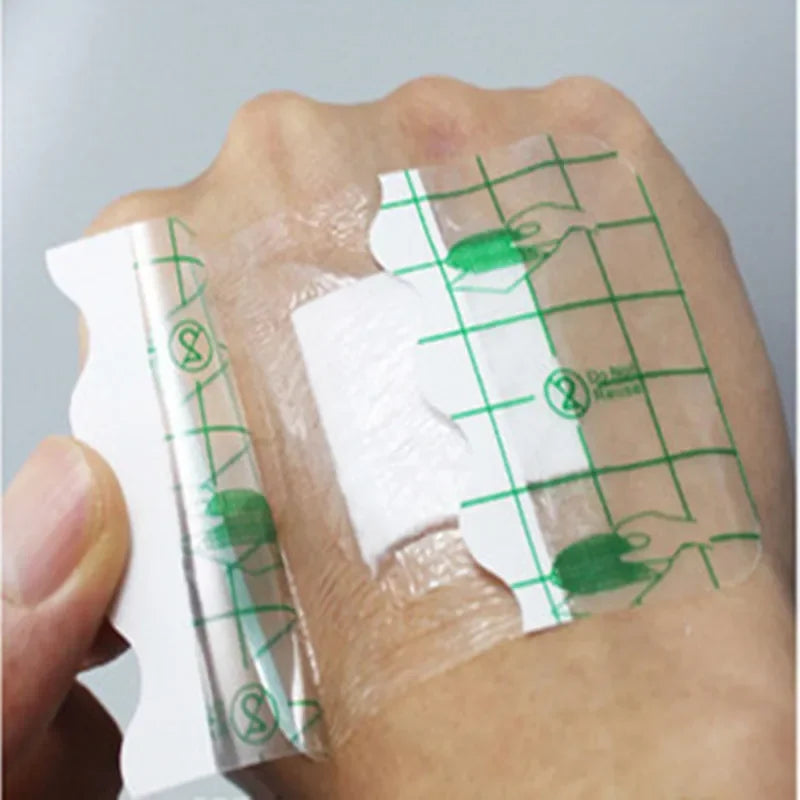 10Pcs Medical Transparent Tape Adhesive Plaster Breathable Waterproof Medicinal Wound Dressing Bandage 6x7cm 6x10cm