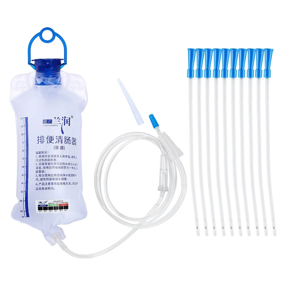 2L Enema Bag Kit Medical Reusable Silicone Water Colon Bags Home Use Cleansing Vaginal Anal Women Hygiene Flushing Enteroclysm