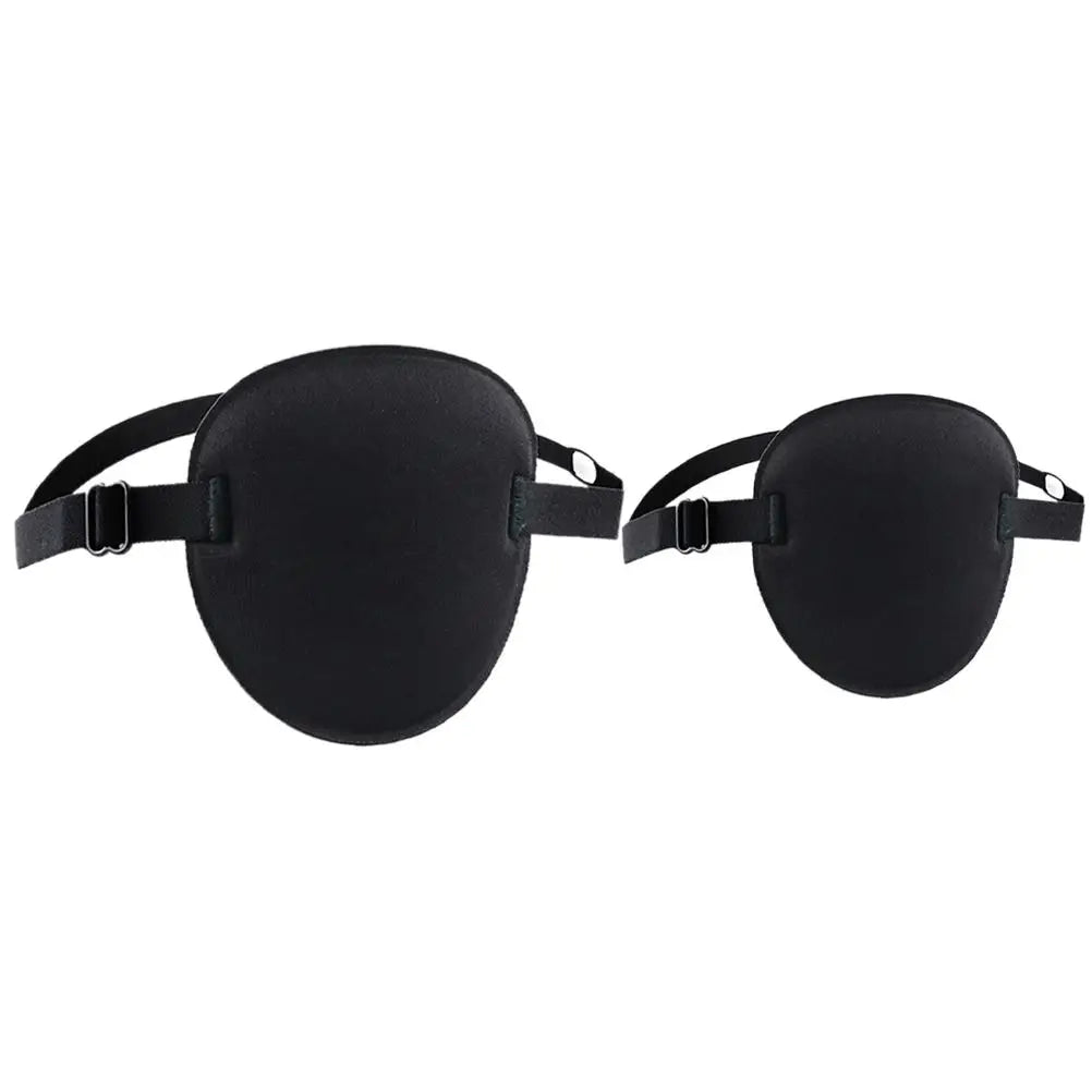 2pcs Black Adjustable Eye Patches for Adults Kids Single Medical 3D Comfortable Strabismus Amblyopia Training Eye