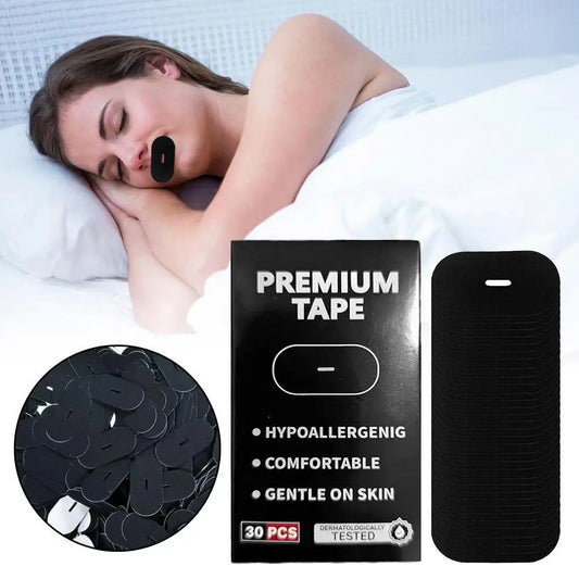 30pcs/Bag Mouth Tape for Sleep Anti Snoring Mouth Strips Allergenic Medical Grade Nose Breathing Strips Reduce Mouth Dryness