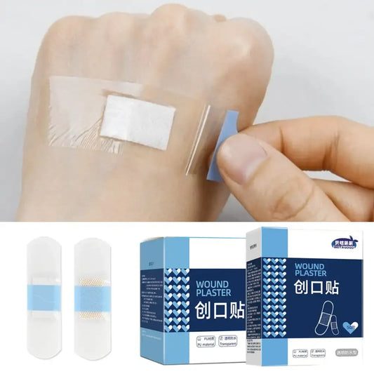 50/120Pcs Waterproof Band-Aid Wound Dressing Medical Transparent Hemostatic Tape for Swimming Bath Wound Care Protect First Aid