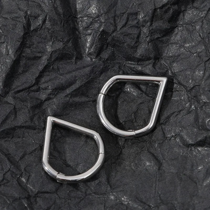 316L Medical Stainless Steel Drop Nose Ring Punk Earrings Men's and Women's Body Piercing Jewelry Love Heart Septum Lip Ring