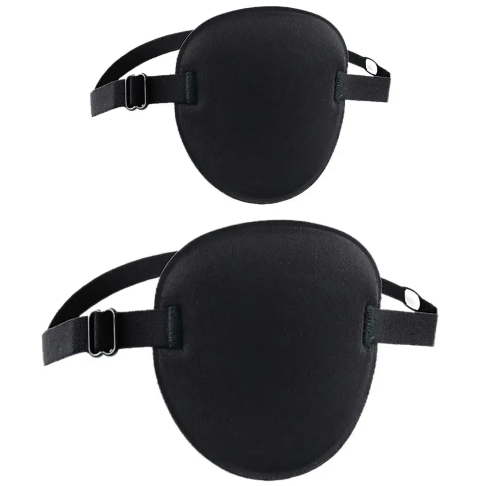 2pcs Black Adjustable Eye Patches for Adults Kids Single Medical 3D Comfortable Strabismus Amblyopia Training Eye
