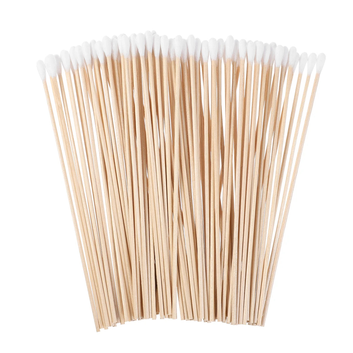 100Pcs Cotton Swab Medical Swabs Long Wood Handle Ear Cleaning Tool Makeup Removal Wound Care Cotton Buds Tip Swab