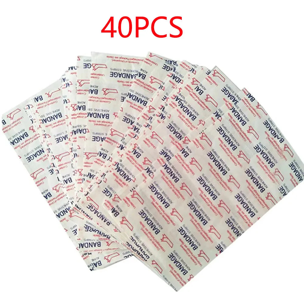 10-60pcs PE/Non-woven Band-Aid Breathable Adhesive First Aids Medical Bandages Patch Cushion Wound Hemostasis Stickers