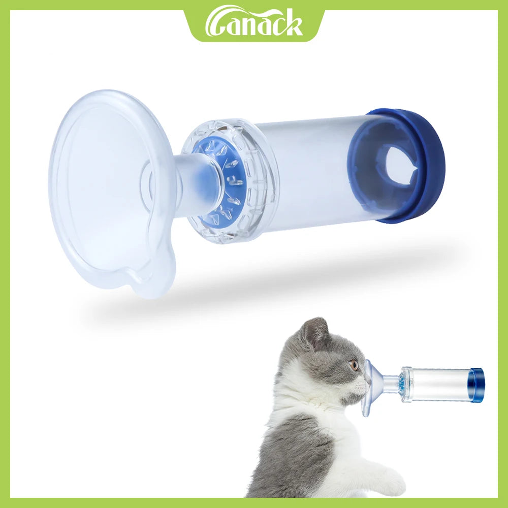 Pet Aerosol Chamber Cat Portable Inhaler Spacer With Medical PVC Mask Nebulizer Chamber For Animals Veterinary Equipment For Dog
