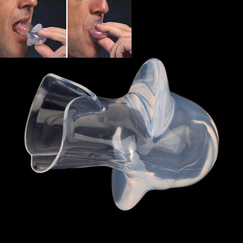 1PC Medical Silicone Anti Snoring Device Apnea Aid Snoring Tongue Retainer Anti Snoring Mouthpiece