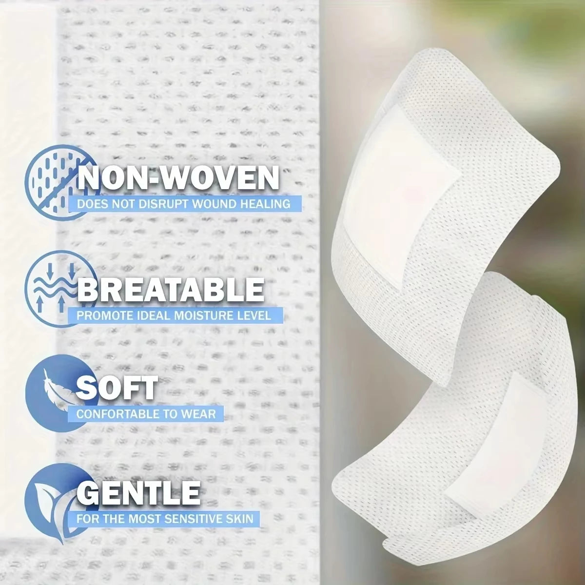 20pcs Large Size Hypoallergenic Non-woven Medical Adhesive Wound Dressing Band Aid Bandage Large Wound First Aid Health Patch