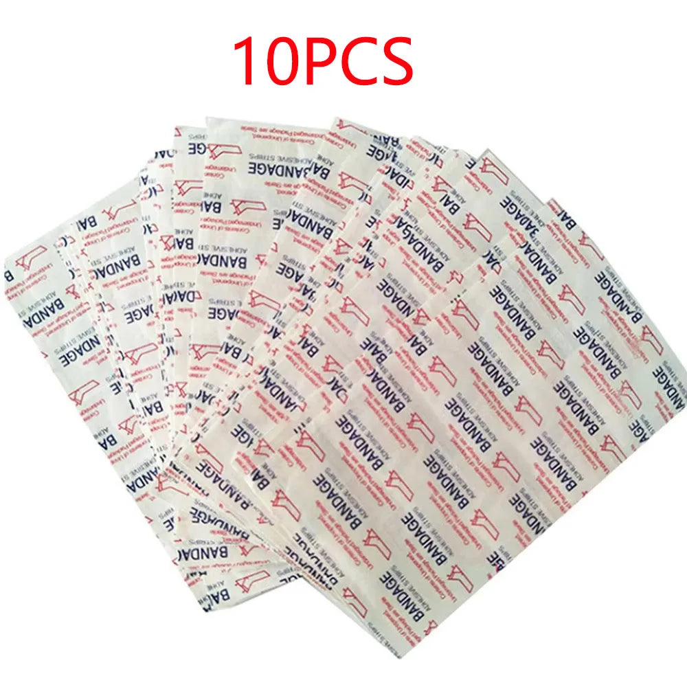 10-60pcs PE/Non-woven Band-Aid Breathable Adhesive First Aids Medical Bandages Patch Cushion Wound Hemostasis Stickers
