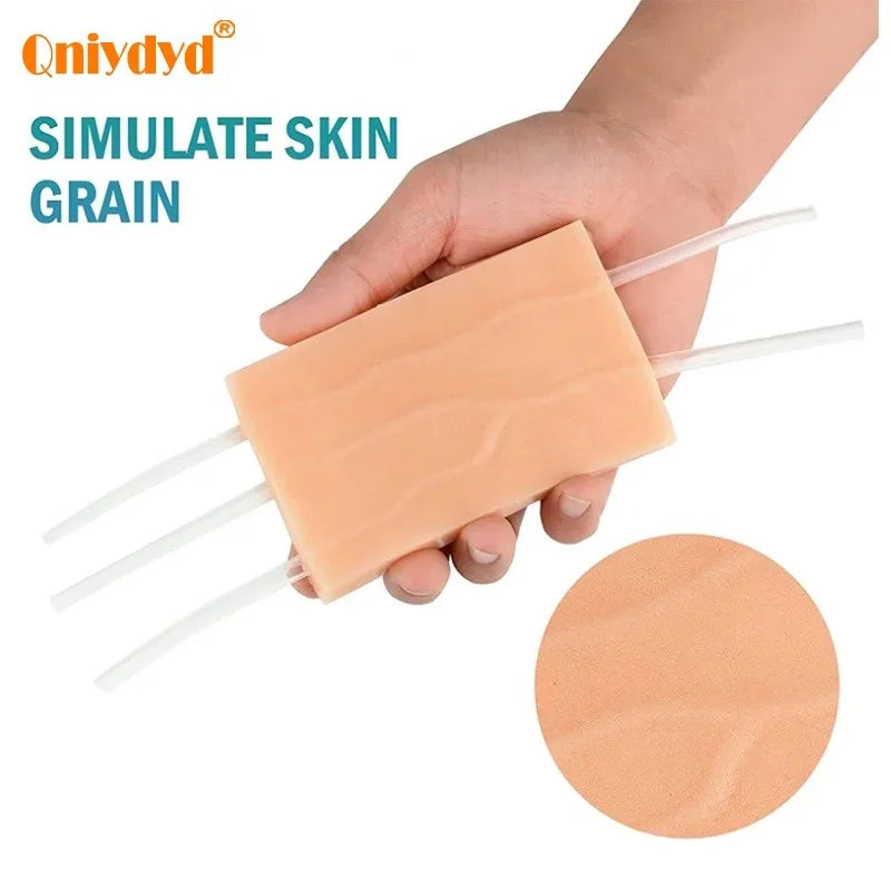 1PC Silicone Injection Practice Pad Blood Recovery Kit Medical Student Nurse Blood Collection Puncture Training Pad Model