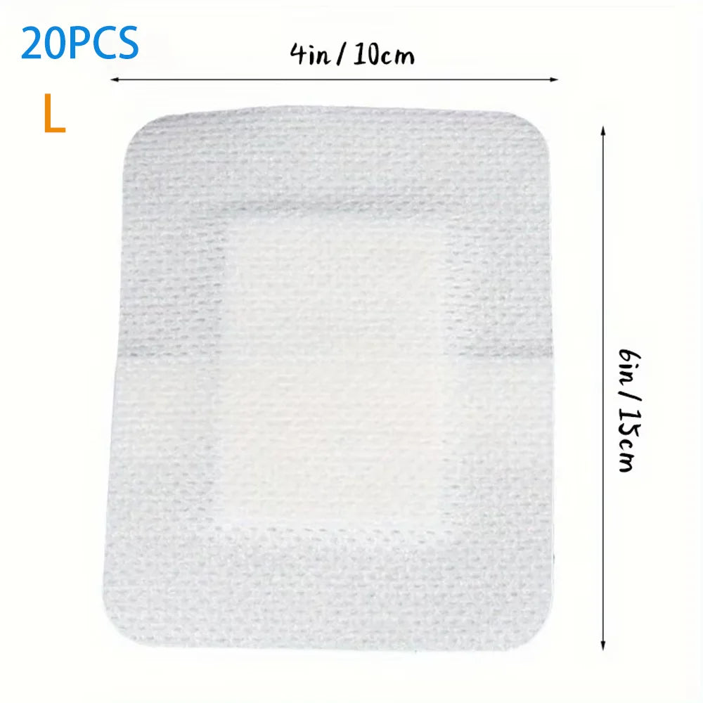 20pcs Large Size Hypoallergenic Non-woven Medical Adhesive Wound Dressing Band Aid Bandage Large Wound First Aid Health Patch