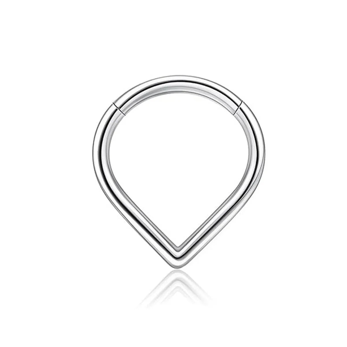 316L Medical Stainless Steel Drop Nose Ring Punk Earrings Men's and Women's Body Piercing Jewelry Love Heart Septum Lip Ring