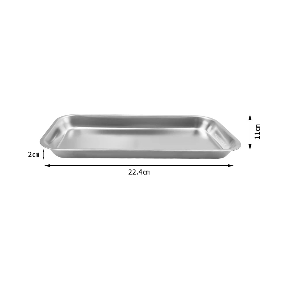 1pcs Stainless Steel Medical Plate Disinfection Eyebrow Lip Makeup Body Art Dental Tattoo Accessories Surgical Square tray
