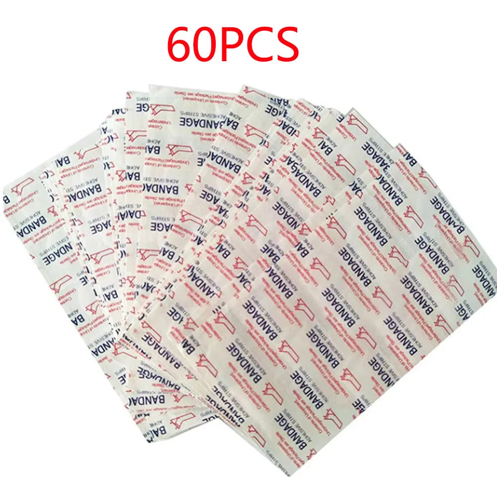 10-60pcs PE/Non-woven Band-Aid Breathable Adhesive First Aids Medical Bandages Patch Cushion Wound Hemostasis Stickers