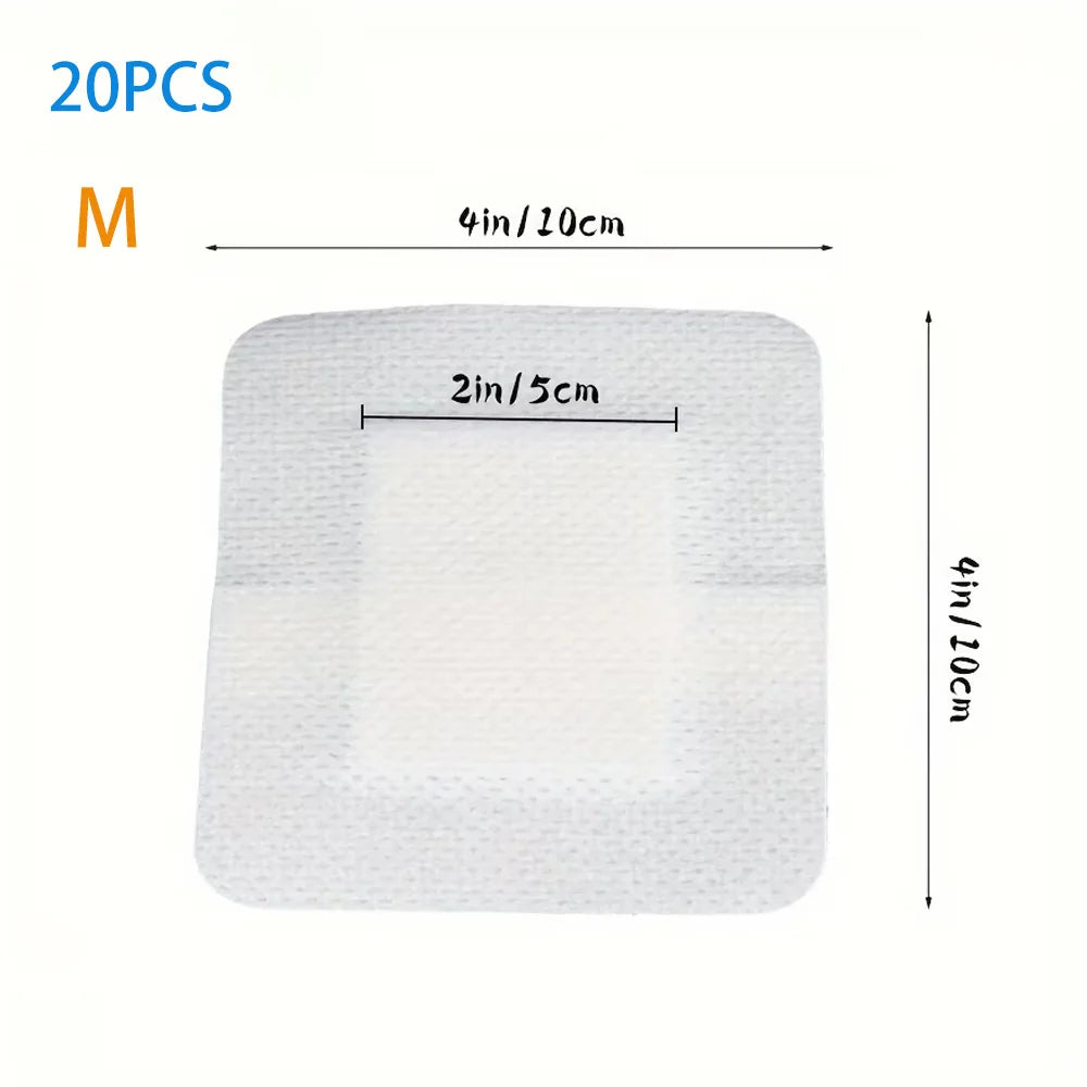 20pcs Large Size Hypoallergenic Non-woven Medical Adhesive Wound Dressing Band Aid Bandage Large Wound First Aid Health Patch