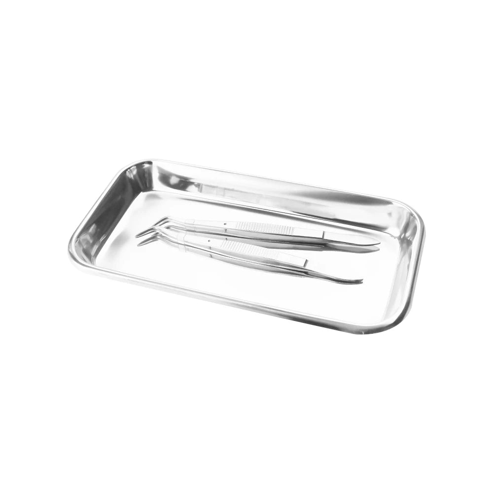 1pcs Stainless Steel Medical Plate Disinfection Eyebrow Lip Makeup Body Art Dental Tattoo Accessories Surgical Square tray
