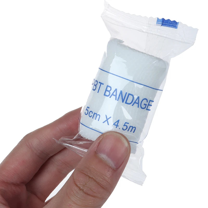 10 rolls/lot 5cmx4.5m PBT Elastic Bandage First Aid Kit Gauze roll Wound Dressing Medical Nursing Emergency Care Bandage