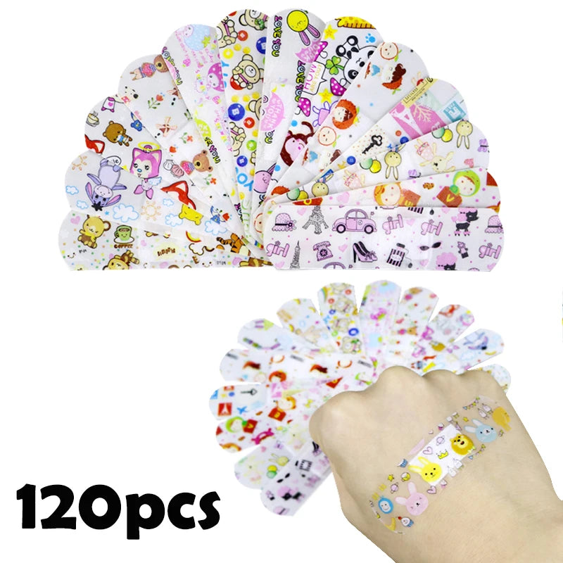 10/120pcs Transparent Medical Patch Waterproof Wound Bandages Cute Breathable First Band Aid Medical Adhesive for Kids