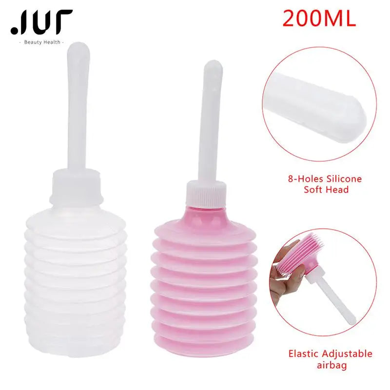 1Pcs 200ml Disposable Medical Vaginal Irrigator Retractable Vagina Anal Douche Feminine Hygiene Enema Cleaner PVC Rectal Syringe