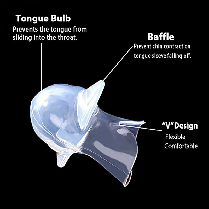 1PC Medical Silicone Anti Snoring Device Apnea Aid Snoring Tongue Retainer Anti Snoring Mouthpiece