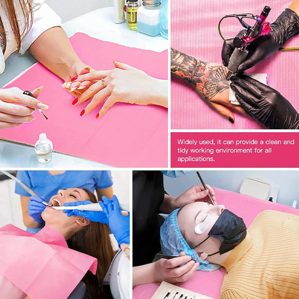 20/50pcs Disposable Tattoo Clean Pad Mat Waterproof Medical Paper Nail Art Table Pads Grafting Eyelash Tool Makeup Accessories