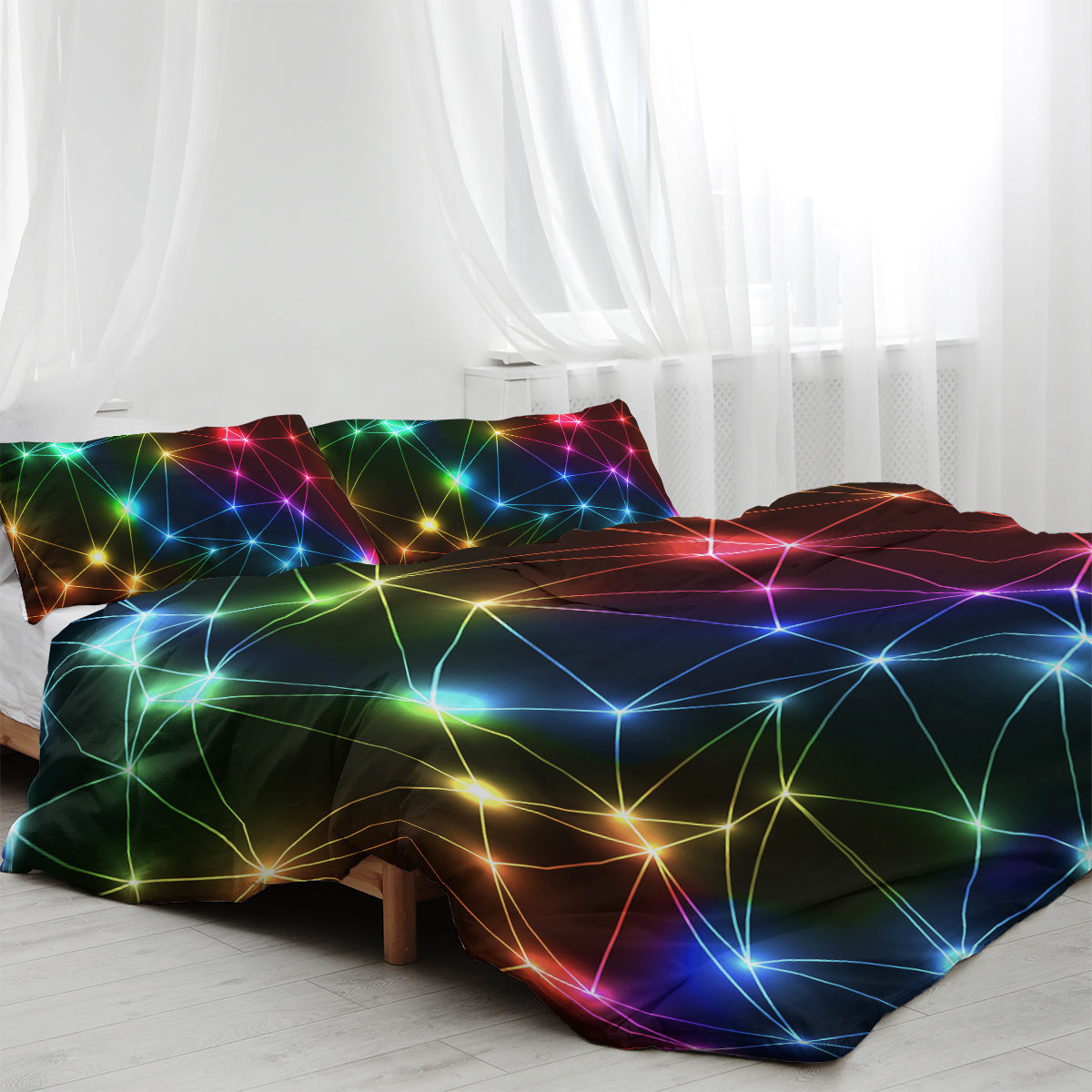 Gorgeous Starlight Duvet Cover Set Single 3pcs Colorful Microfiber Kids Bedding Set