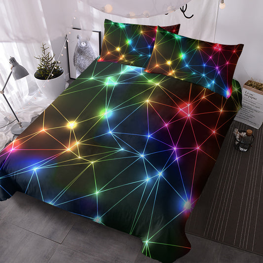 Gorgeous Starlight Duvet Cover Set Single 3pcs Colorful Microfiber Kids Bedding Set