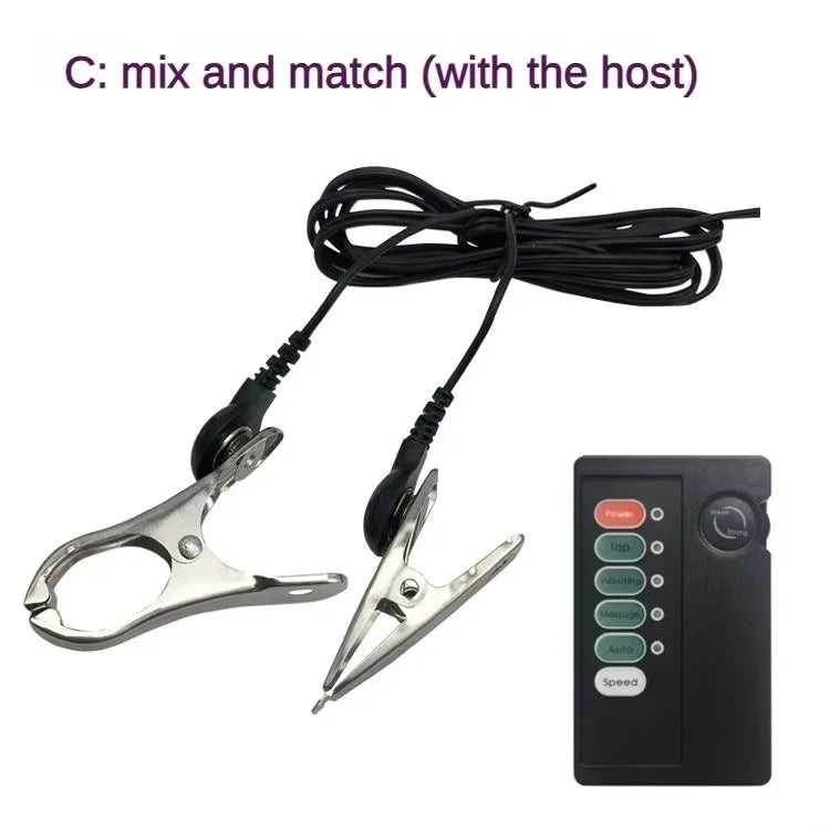 Metal Electric Shock Nipple Clip Breast Massager Female Nipple Stimulator Adult Toy Adult Games Medical Supplie SM Bondage Slave