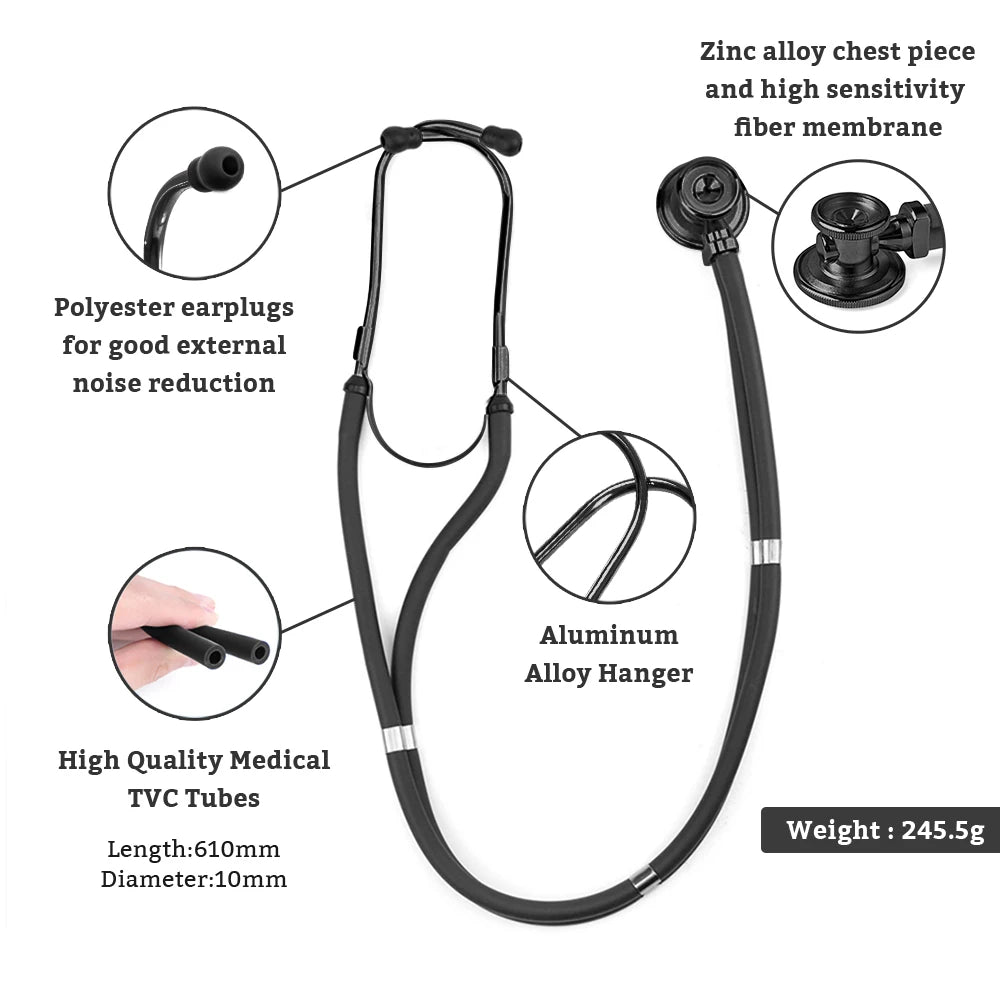 Medical Double Sided Stethoscope Professional Portable Cardiology Stethoscope Medical Equipment Nurse Doctor Stethoscope