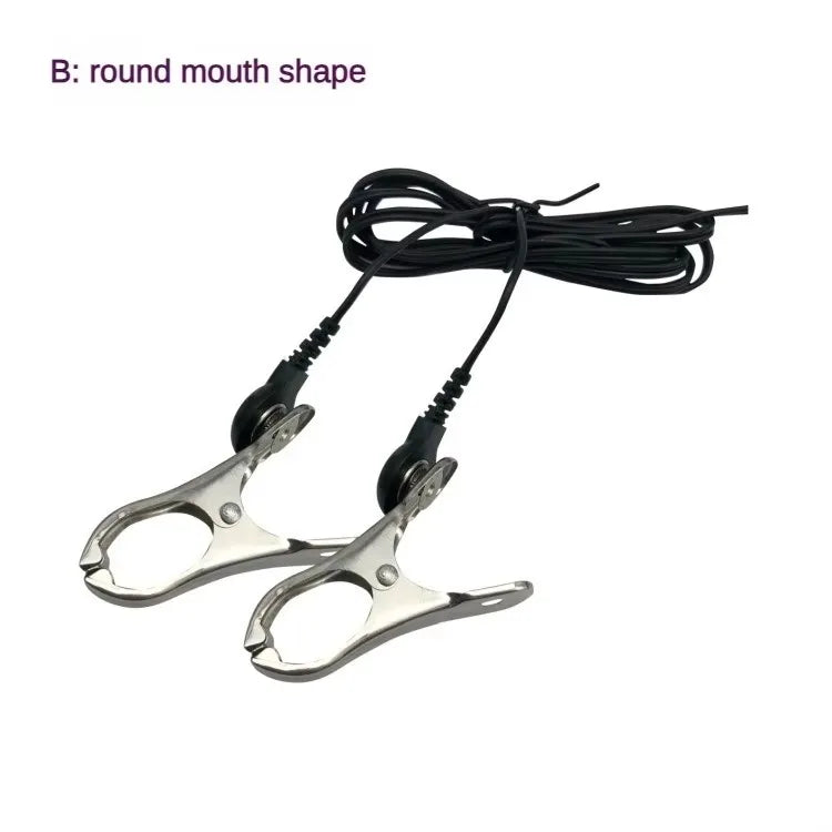 Metal Electric Shock Nipple Clip Breast Massager Female Nipple Stimulator Adult Toy Adult Games Medical Supplie SM Bondage Slave