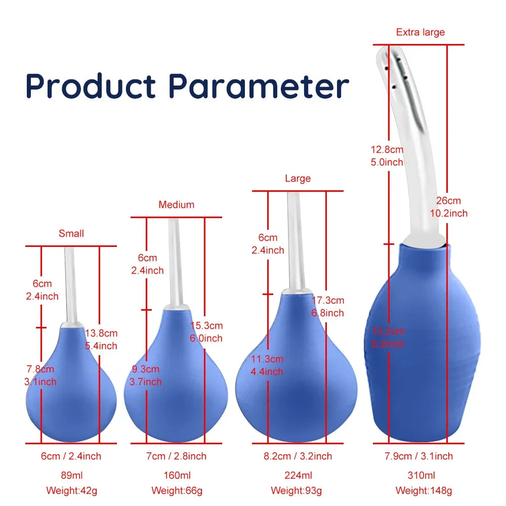 Anal Irrigator Enema Shower Kit Rectal Colon Irrigation Anus Cleaner Tip Nozzle Medical Materials Anal Wash for Women/Men