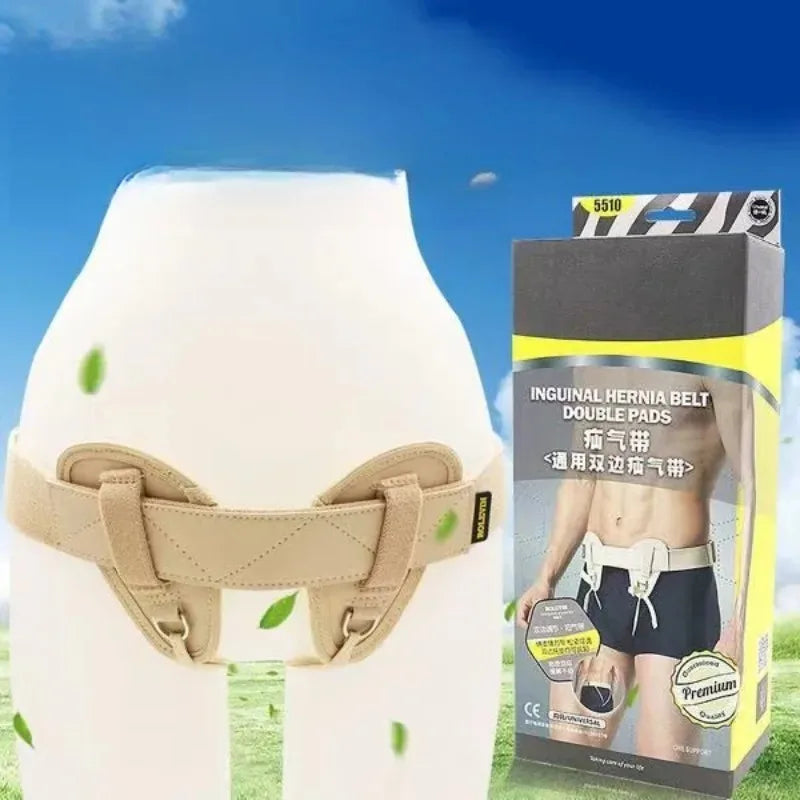 Adjustable Men& Inguinal Hernia Support Belt Professional Medical for Reducible Inguinal Ruptures Double Truss Support Strap