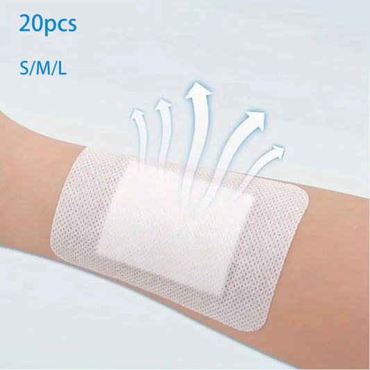 20pcs Large Size Hypoallergenic Non-woven Medical Adhesive Wound Dressing Band Aid Bandage Large Wound First Aid Health Patch