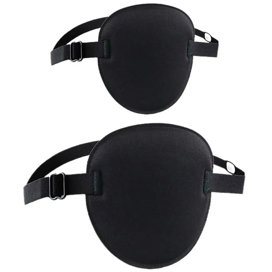 2pcs Black Adjustable Eye Patches for Adults Kids Single Medical 3D Comfortable Strabismus Amblyopia Training Eye