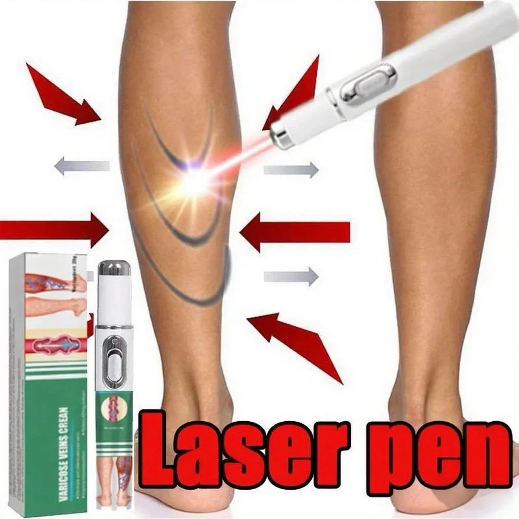 Upgraded varicose vein laser pointer, medical grade 980nm infrared therapeutic device, painless leg vein blood treatment