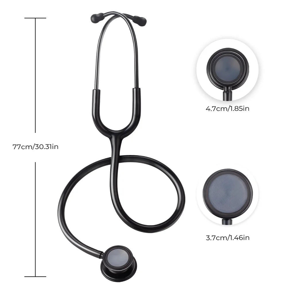 Double Sided Stethoscope Portable Professional Cardiology Stethoscope Medical Equipment Nurse Doctor Gilded White Stethoscope