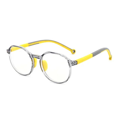 Anti Blue Light Glasses for Kids TR90 Round Optical Medical Glasses Frames Children Zero Computer Spectacles without Graduation