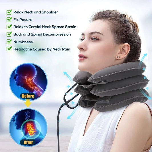 1Pcs Inflate Cervical Neck Traction Device Medical Necks Massage Support Brace Posture Corrector Pain Relief Correction Pillow