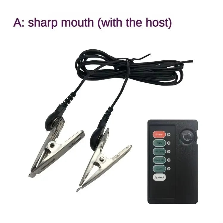 Metal Electric Shock Nipple Clip Breast Massager Female Nipple Stimulator Adult Toy Adult Games Medical Supplie SM Bondage Slave