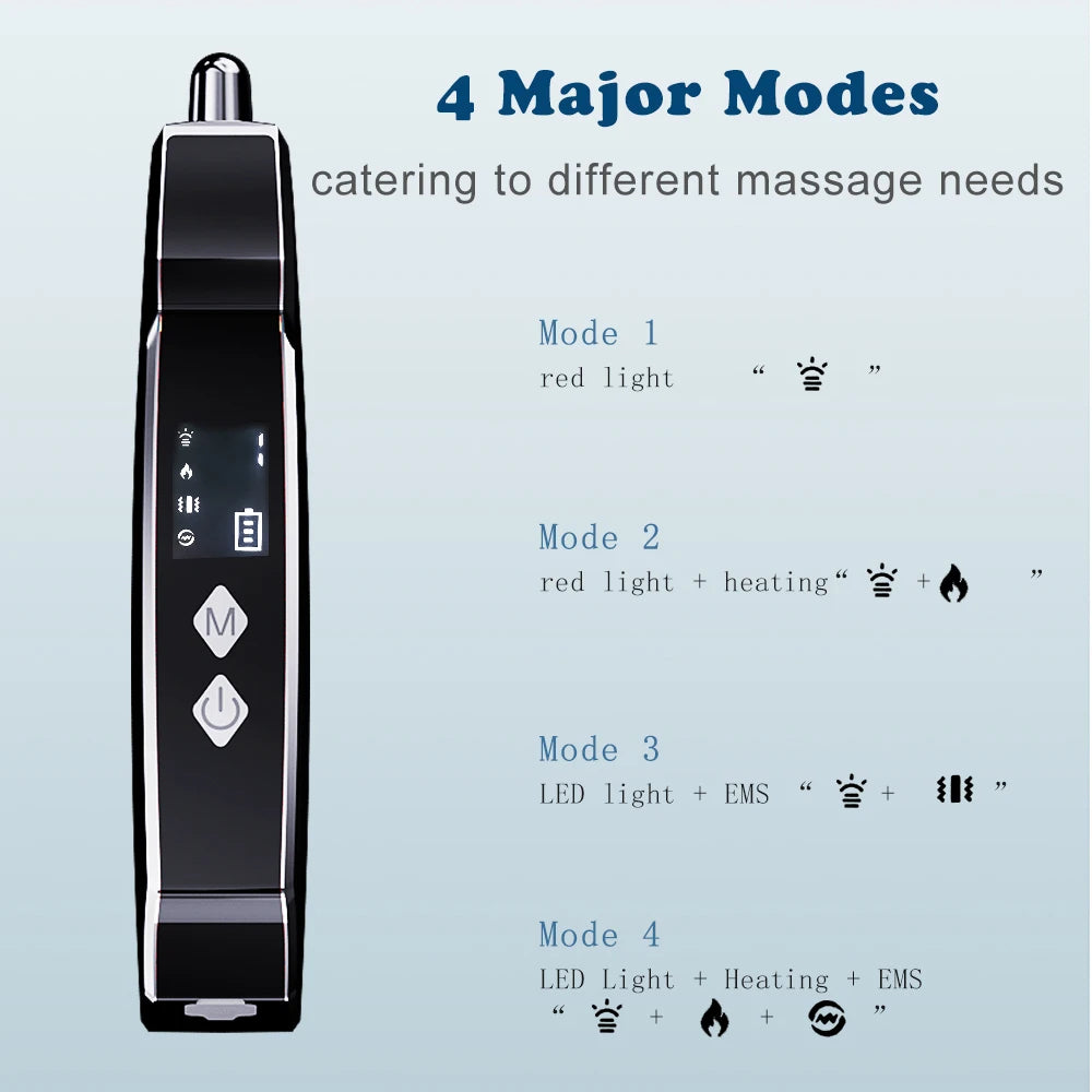 Smart Fascia Knife Microcurrent Vibration Fascia Massager Muscle Relaxation Fascia Knife Medical Muscle Scraper Tool