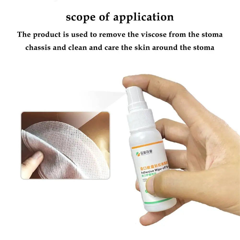 Colostomy Adhesive Wipe-Off Spray Medical Adhesive Remover Ostomy Bag Care Clean And Disinfect Skin Supplies