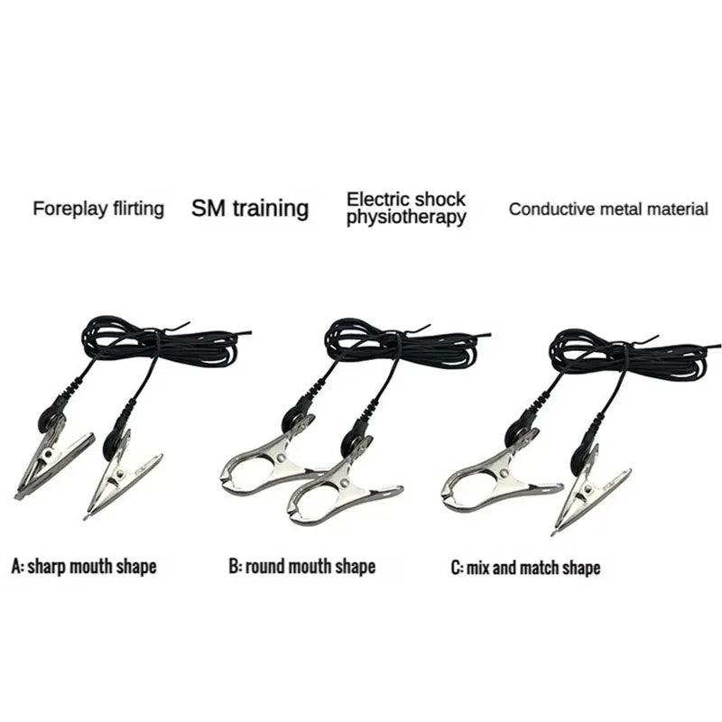 Metal Electric Shock Nipple Clip Breast Massager Female Nipple Stimulator Adult Toy Adult Games Medical Supplie SM Bondage Slave