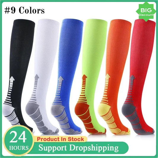 1Pair Unisex Compression Socks Golfs Sport 20-30 Mmhg Nurse Medical Nursing Varicose Veins Edema Diabetes Pregnancy Men Socks