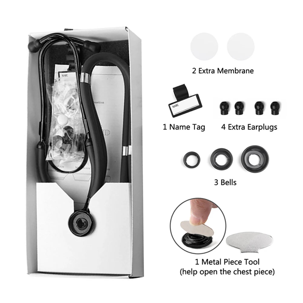 Medical Double Sided Stethoscope Professional Portable Cardiology Stethoscope Medical Equipment Nurse Doctor Stethoscope