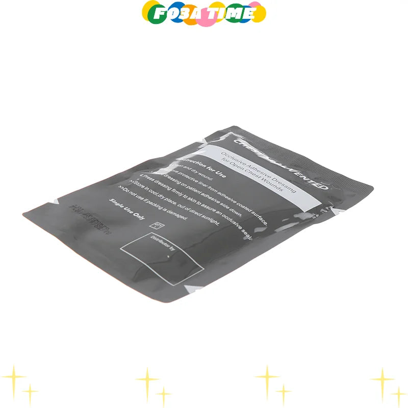 Emergency Trauma Sticker First Aid Patch For Open Chest Wound Lifesaving Closure Adhesive Dressing Medical Vent Chest Seal