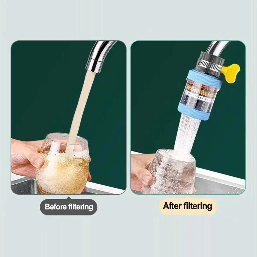 6 Layers Water Filter Tap Purifier Medical Stone Coconut Charcoal Nozzle For Faucet Kitchen Accessories Household Water Filter
